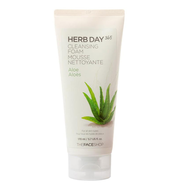 THE FACE SHOP Herb Day 365 Cleansing Foam (Aloe)